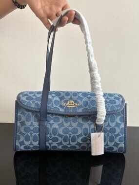 Coach Bridget Flap Shoulder Bag In Signature Denim